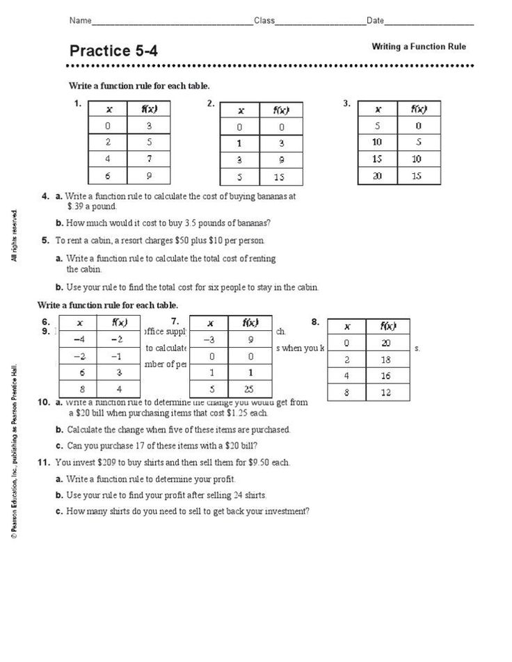 Writing A Function Rule Worksheet Day 11 Writing A Function Rule 