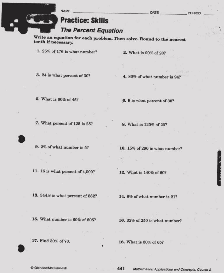 Linear Function Example Problems With Answers