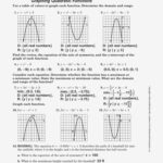 4 Graphing Quadratic Functions Worksheet Answers Algebra 1 Quadratic