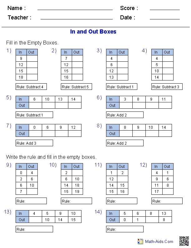 8 Pics Complete The Function Table For Each Equation Answer Key And 