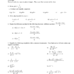 Algebra 2 Polynomial Functions Worksheet Printable Worksheets And