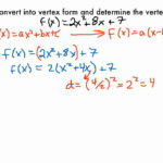 Changing A Quadratic Function Into Vertex Form YouTube