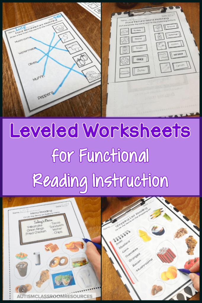 Classroom Tools You Need Leveled Functional Reading Worksheets 