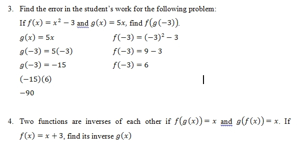 Composition Of Functions Of Worksheet pdf And Answer Key 25