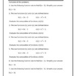 Composition Of Functions Worksheet Answer Key Pdf Home Student