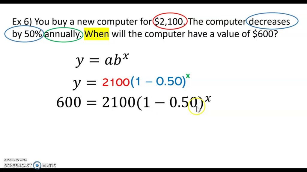 Compound Interest Formula Exponential Equation YouTube