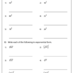 Convert Between Radical And Exponential Form Worksheets