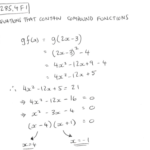 Equations With Composite Functions Worksheet With FULL Solutions