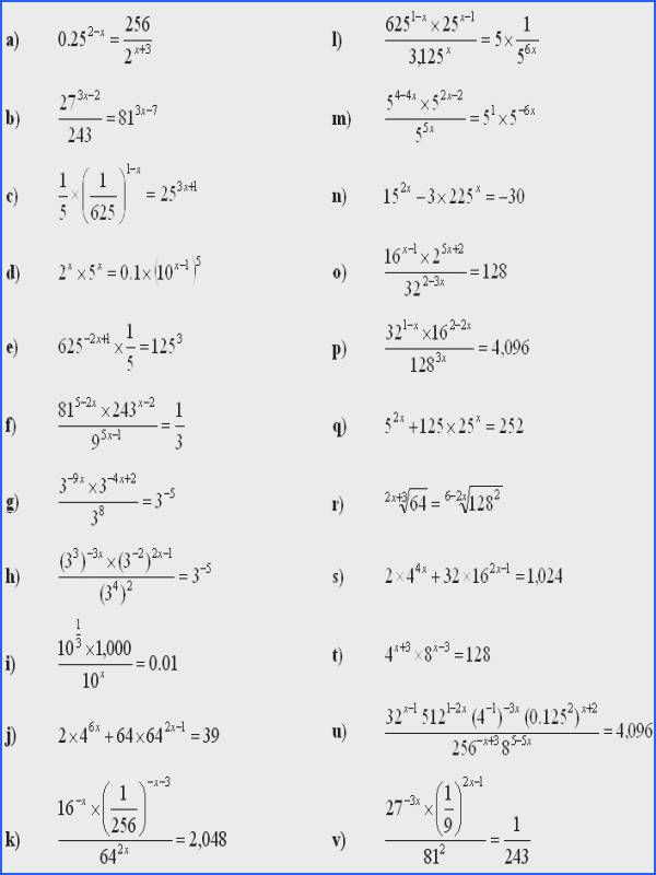 Exponential And Logarithmic Equations Worksheet Builder My Worksheet