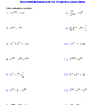 Exponential And Logarithmic Functions Worksheet Answers Function