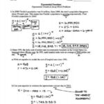 Exponential Functions Growth Decay Worksheet E3 Answers Great