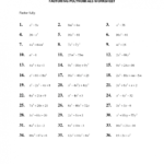 Factoring Polynomials Worksheets With Answers