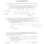 LINEAR MODELING WORKSHEET ANSWERS