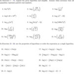 Logarithm Worksheet With Answers 6 2 Properties Of Logarithms Pdf Free