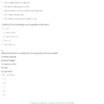 Quiz Worksheet Modeling Data Sets Situations With Quadratic