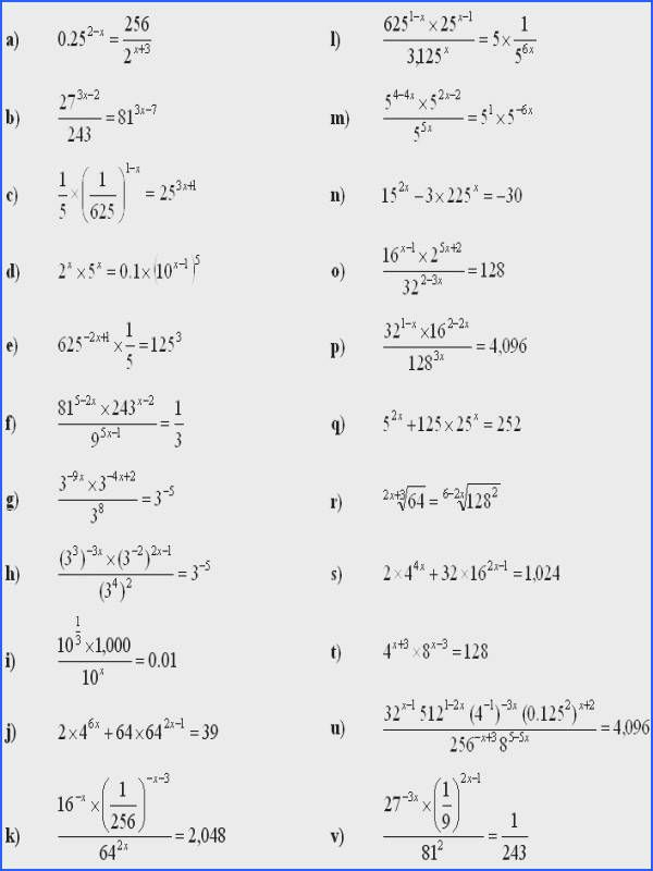 Solving Exponential And Logarithmic Equations Worksheet Kuta 