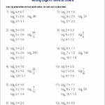 Solving Exponential And Logarithmic Equations Worksheet Kuta