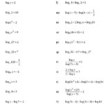 Solving Exponential And Logarithmic Equations Worksheet With Answers