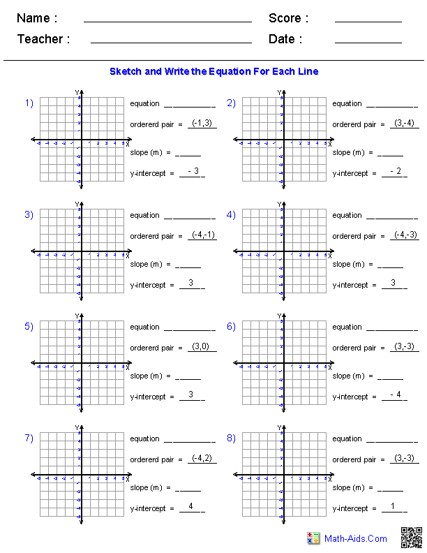 14 Printable Slope Worksheets Worksheeto