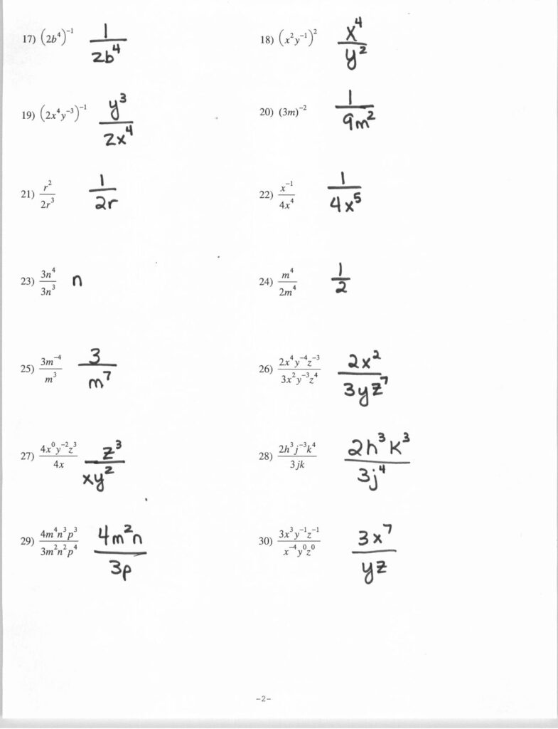 14 Rational Exponents Worksheets With Answers Worksheeto