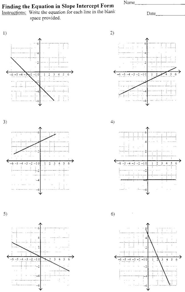 14 Slope Intercept Form Worksheet PDF Worksheeto