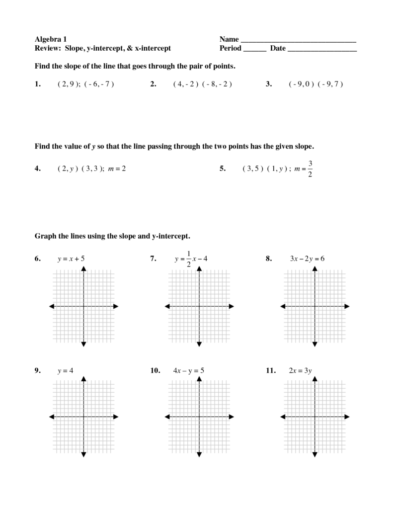 15 Finding Slope Worksheets Given Points Worksheeto