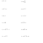 19 Algebra 1 Radicals Worksheet Worksheeto