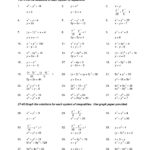 19 Quadratic Equations Worksheet PDF Worksheeto