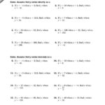 20 Direct And Inverse Variation Worksheet Simple Template Design