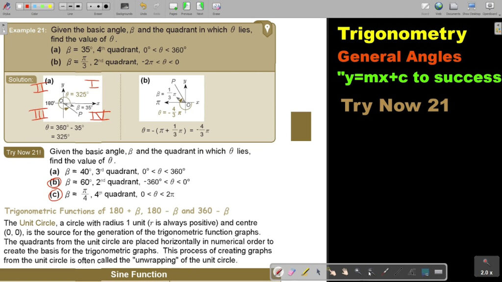 4 21 Trigonometric Functions General Angles Part 3 YouTube