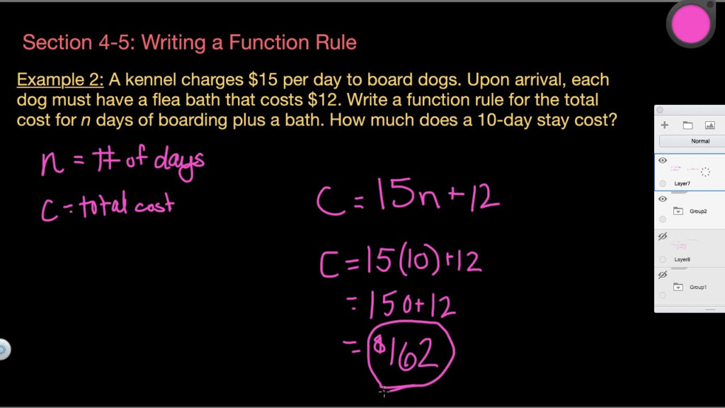 4 5 Writing A Function Rule YouTube