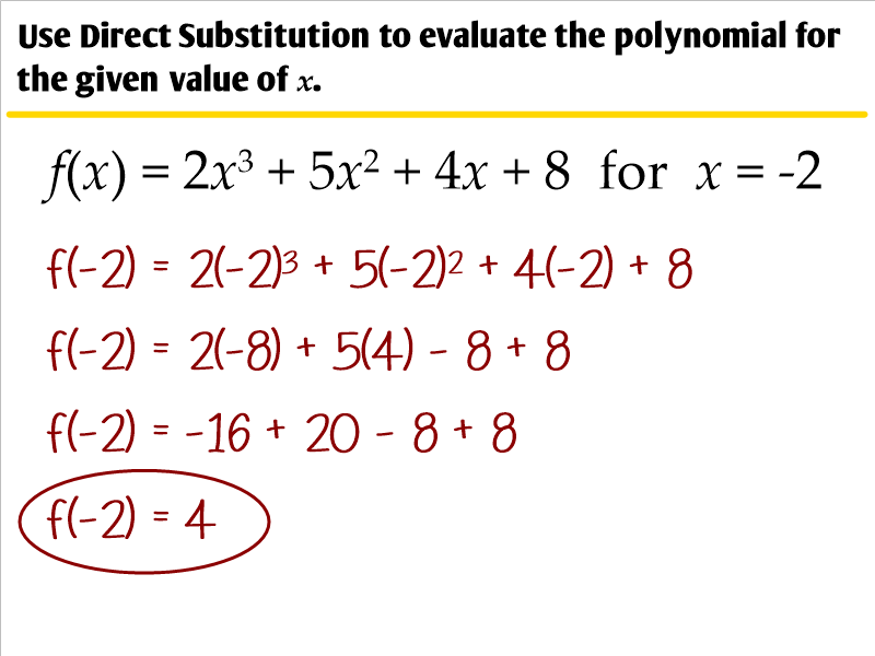 5 2 Evaluating Polynomial Functions Ms Zeilstra s Math Classes