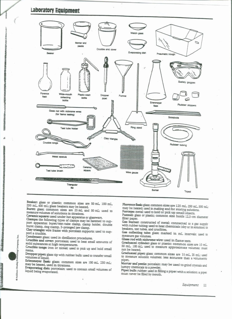 50 Lab Equipment Worksheet Answer Key Chessmuseum Template Library