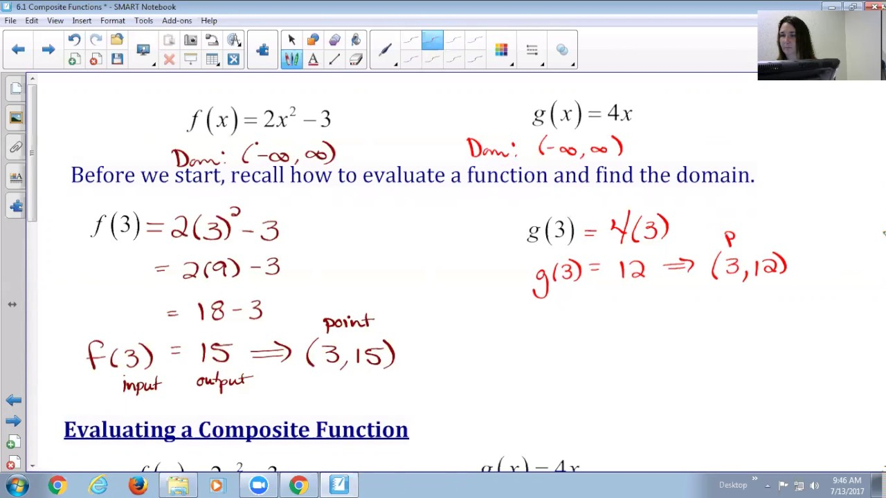 6 1B Evaluating Composite Functions YouTube