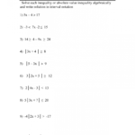 6th Grade Absolute Value Worksheets Absolute Value Equations