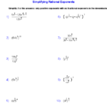 Algebra 2 Worksheets Radical Functions Worksheets Exponent