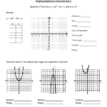 Analyzing Graphs Of Quadratic Functions Worksheet Doc Function Worksheets