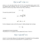Characteristics Of Quadratic Functions Worksheet with Answer Key