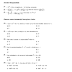 Class 9 Polynomials Math Practice Questions Tests Worksheets Quizzes Assignments