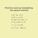 Completing The Square Method Quadratic Equation Class 10 NCERT