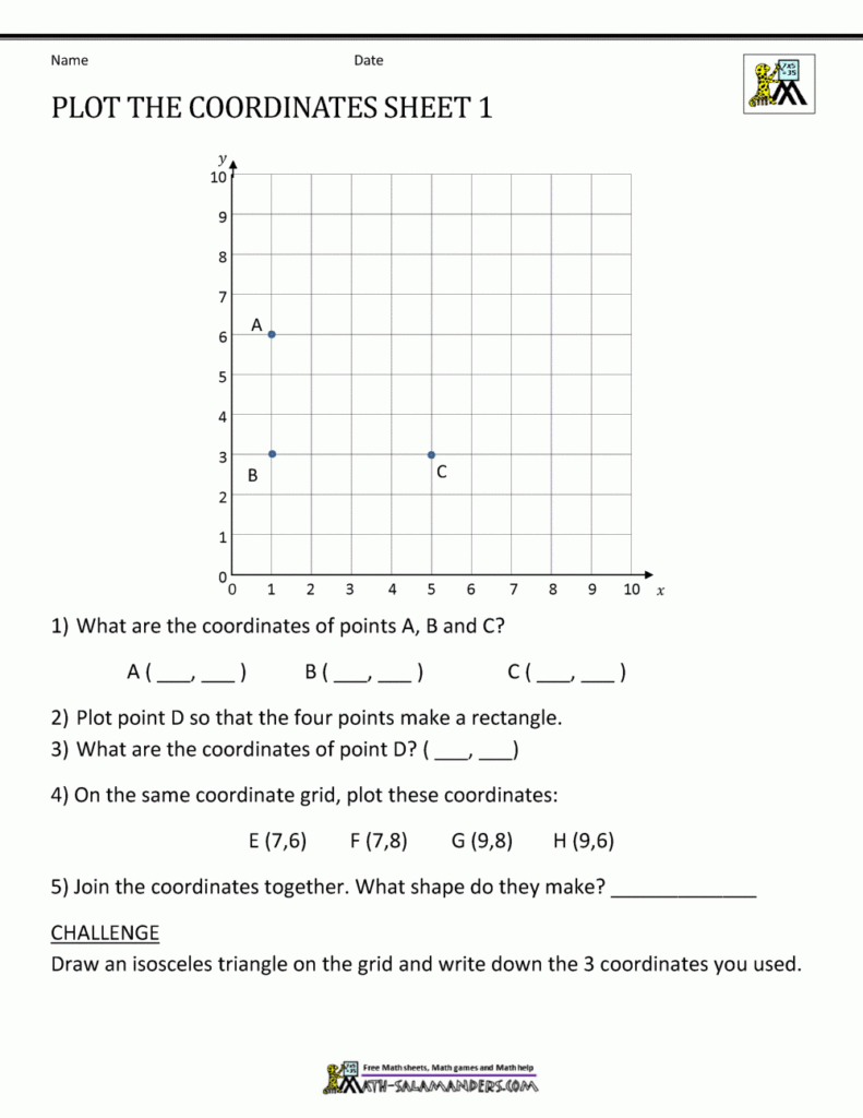 Coordinate Worksheets