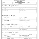 Derivative Of Exponential Functions Worksheet Function Worksheets