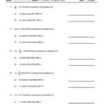 Direct Variation Worksheet Answers