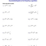 Evaluate An Exponential Function Algebra 1 Math Worksheets Free