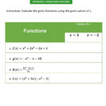 Evaluating Functions Worksheet Pdf In 2021 Evaluating Algebraic