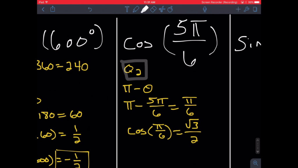 Evaluating Trig Functions without A Calculator YouTube