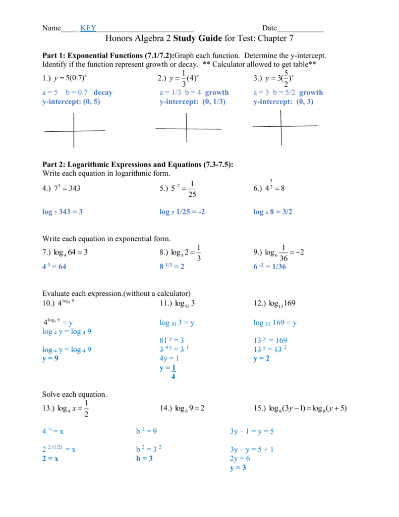 Exponential Functions Worksheet With Answers Pdf Inspirelance