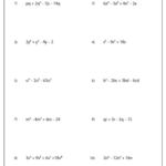 Factoring Polynomial Worksheets