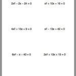 Factoring Quadratics Worksheet Kuta Kidsworksheetfun