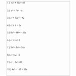 Factorising Quadratic Equations Worksheets